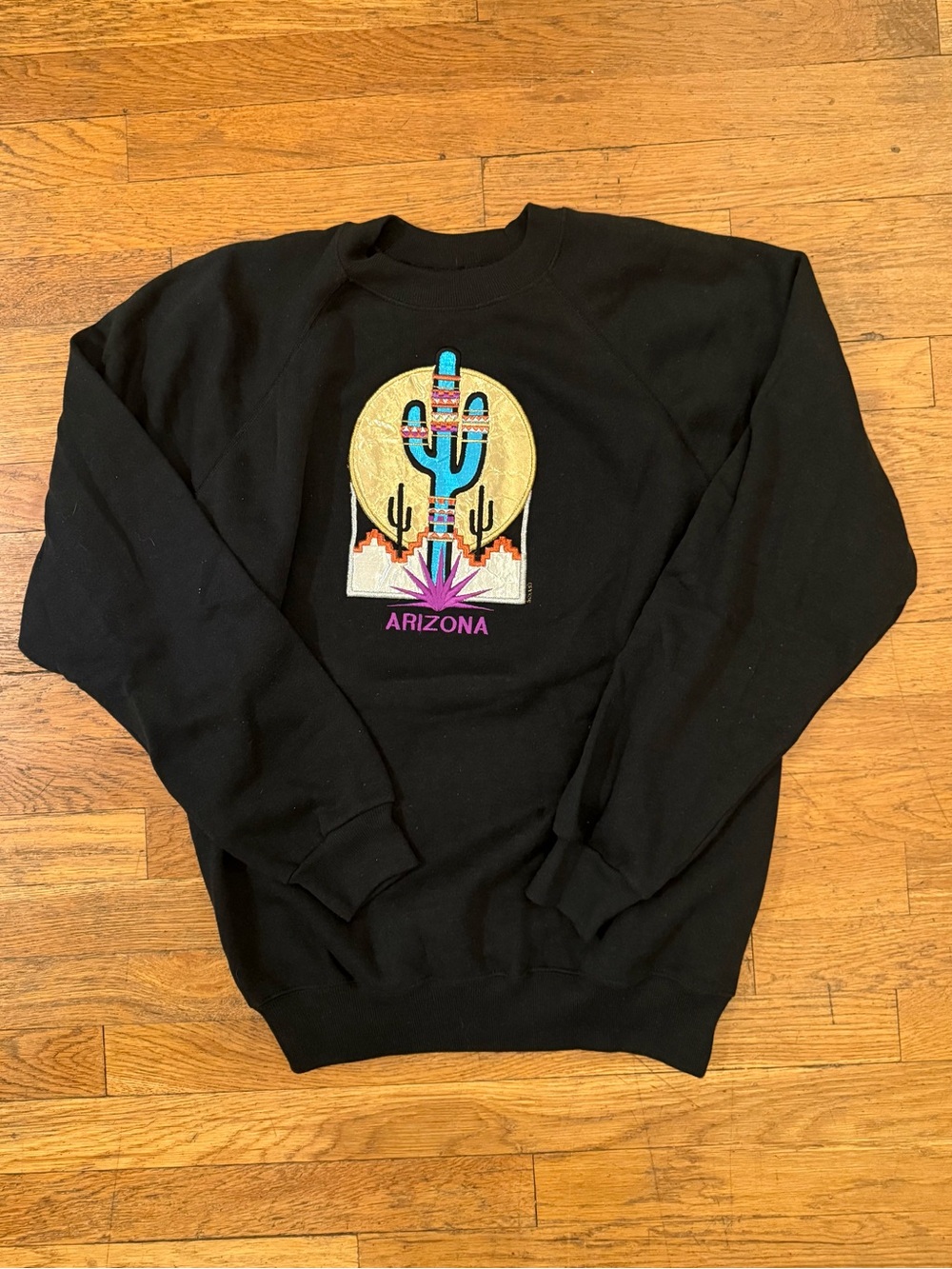 Vintage 80s Arizona Metallic Embroidered Crewneck